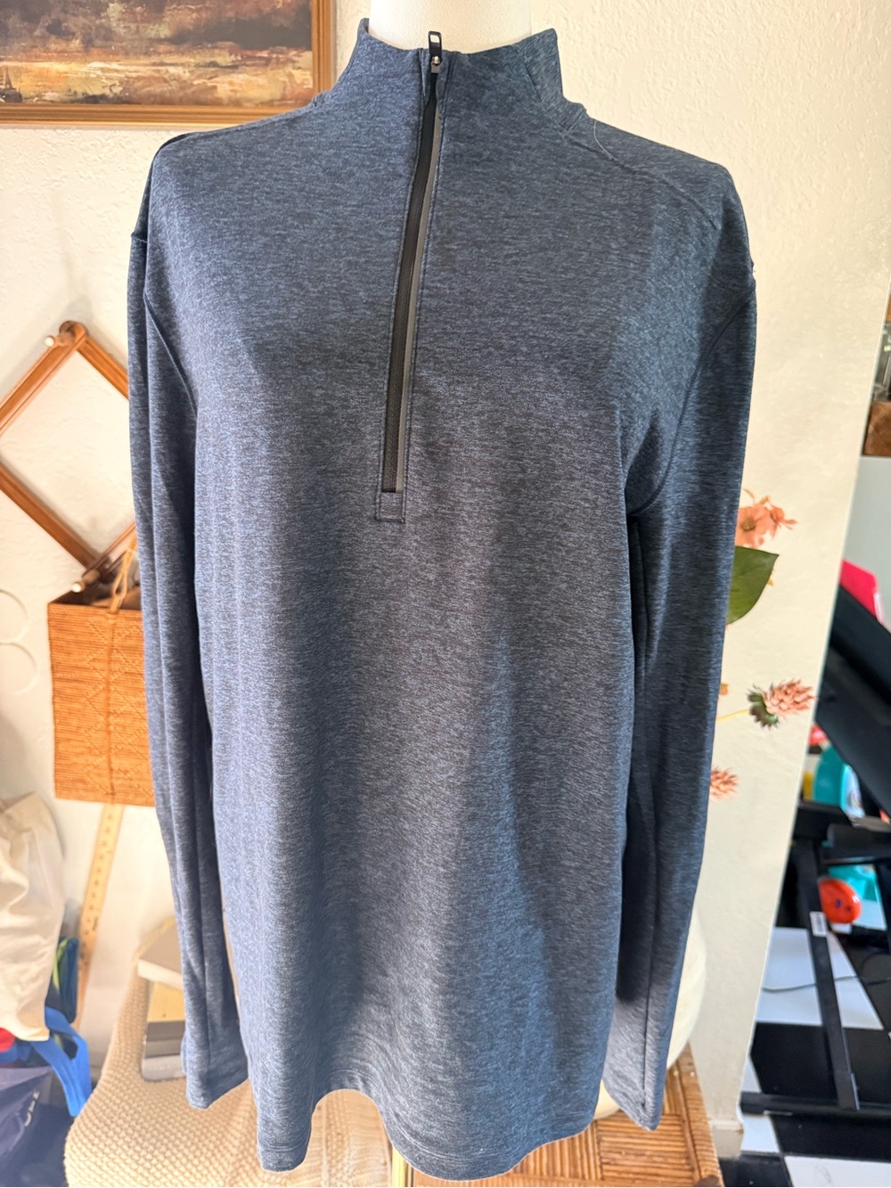 lululemon athletica Men's Heathered Slate Half-Zip Pullover